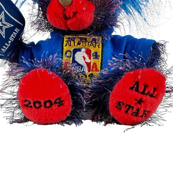 2004 NBA All Star Game Los Angeles Lakers Fuzzy Plush Bear Souvenir RARE HTF 9" - Picture 7 of 11